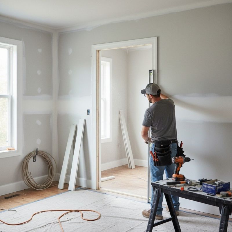 Interior Door Staining detail